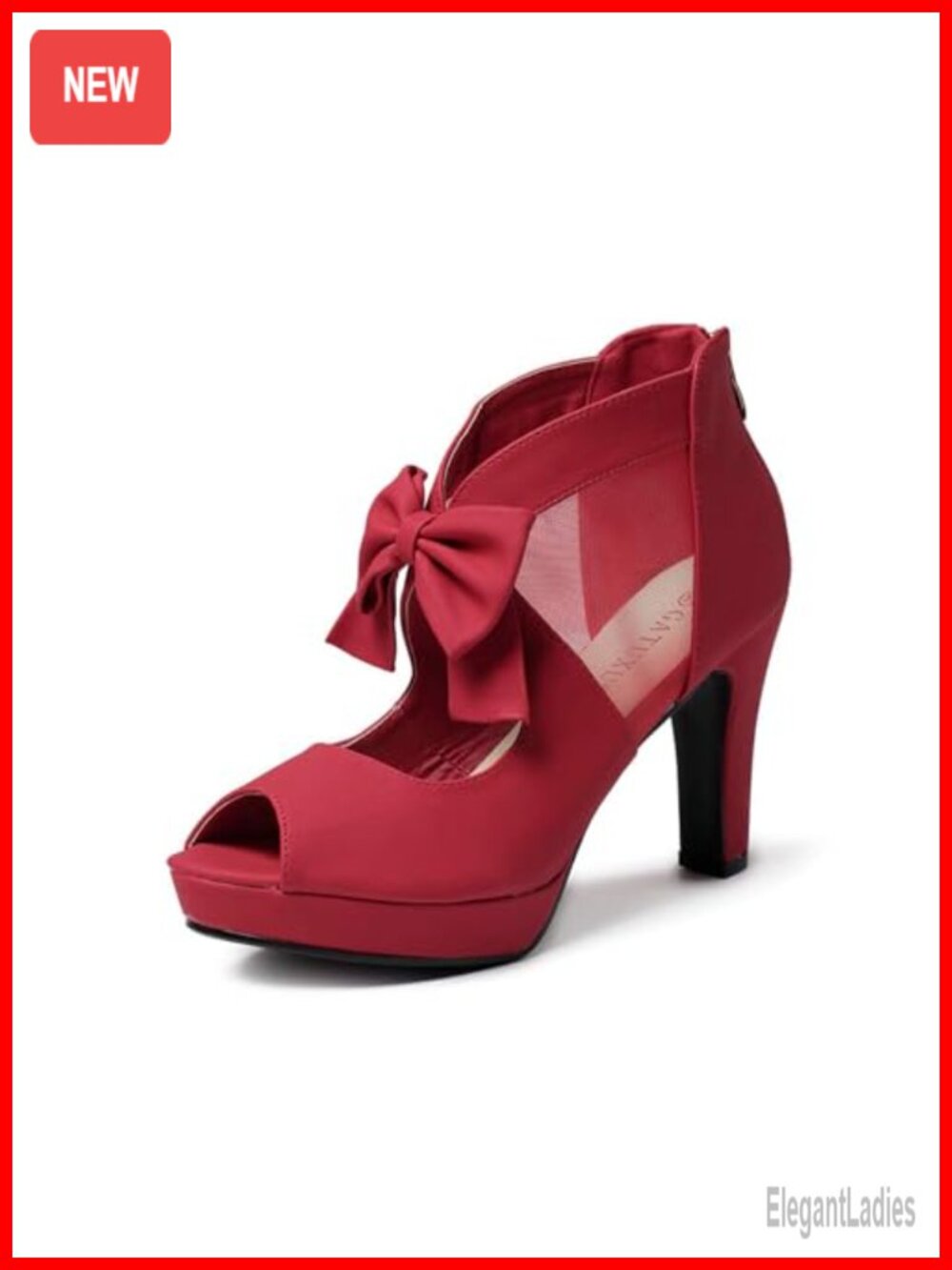 Open Toe Platform High Heel Sandals Bows Strappy Ankle Strap